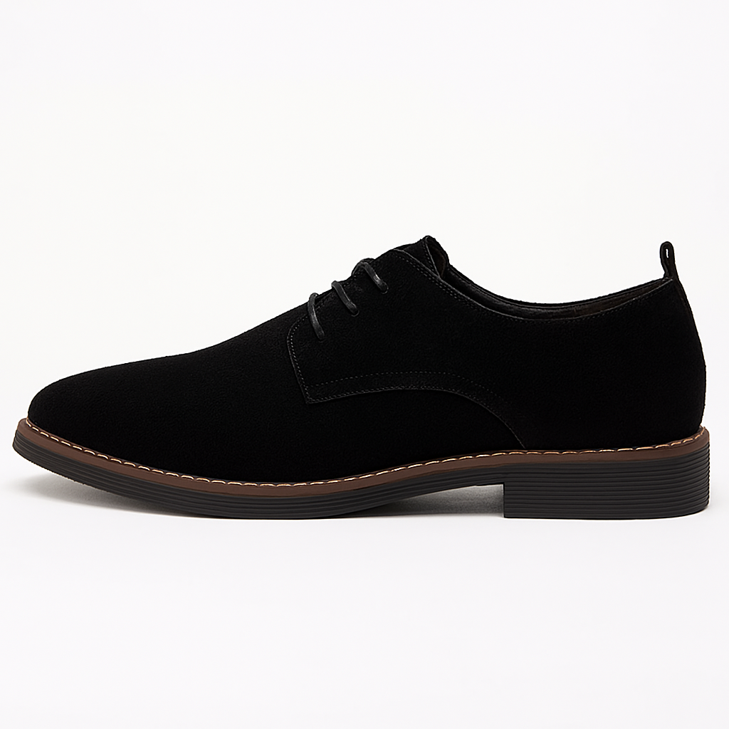 Men's Leather Oxford Shoes - Elegant Slip-On Dress Shoes