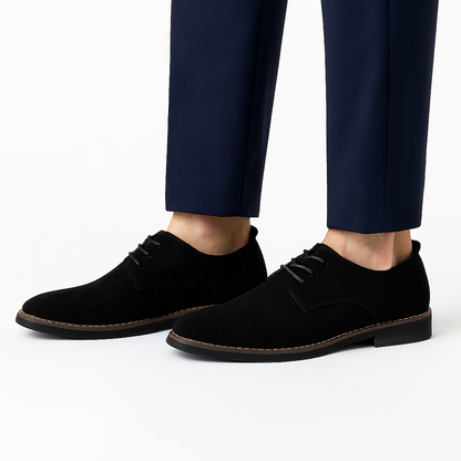 Men's Leather Oxford Shoes - Elegant Slip-On Dress Shoes