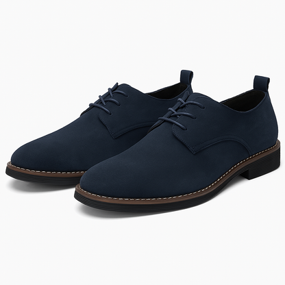 Men's Leather Oxford Shoes - Elegant Slip-On Dress Shoes