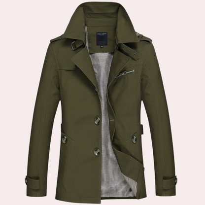 Classic Double Layered Rain Trench Coat