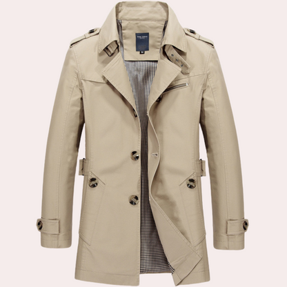 Classic Double Layered Rain Trench Coat