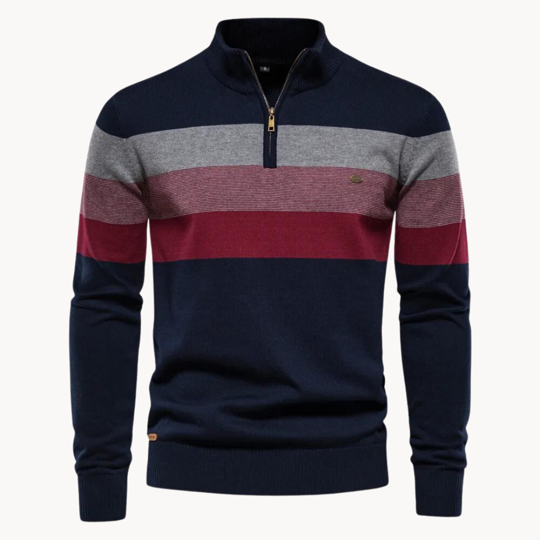 Men's Classic Stripe Crew Neck Sweater - OutfitLondon