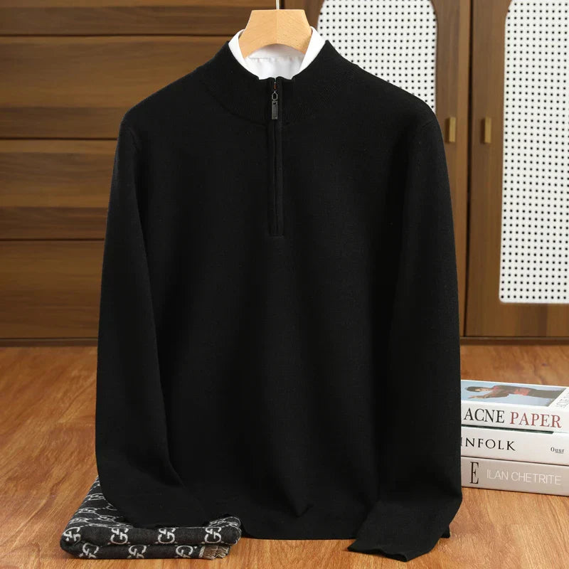 Slim Fit Men's Half Zip Sweater
