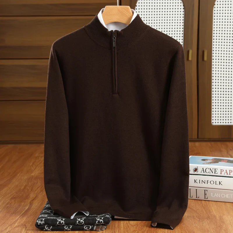 Slim Fit Men's Half Zip Sweater