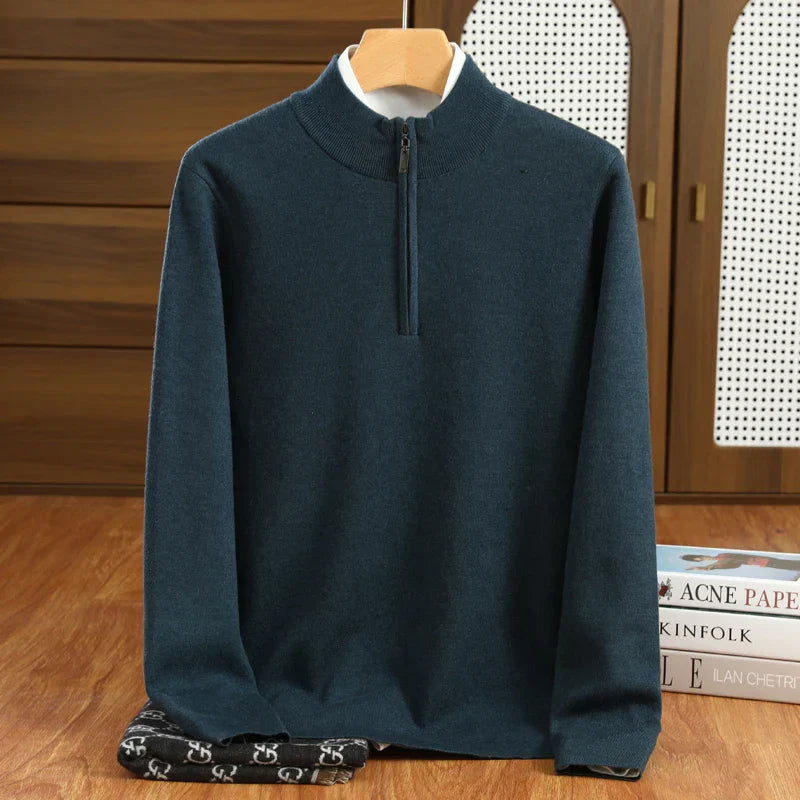 Slim Fit Men's Half Zip Sweater