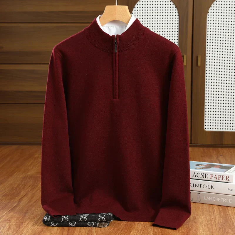 Slim Fit Men's Half Zip Sweater - OutfitLondon