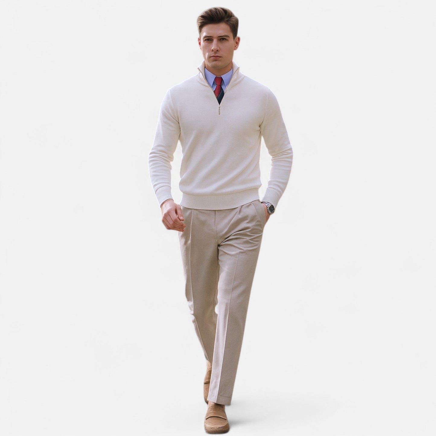 Men's Crew Neck Jumper - Slim Fit Knitted Top
