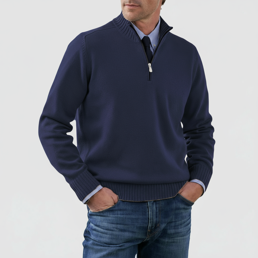Classic Crew Neck Men's Long Sleeve Sweater