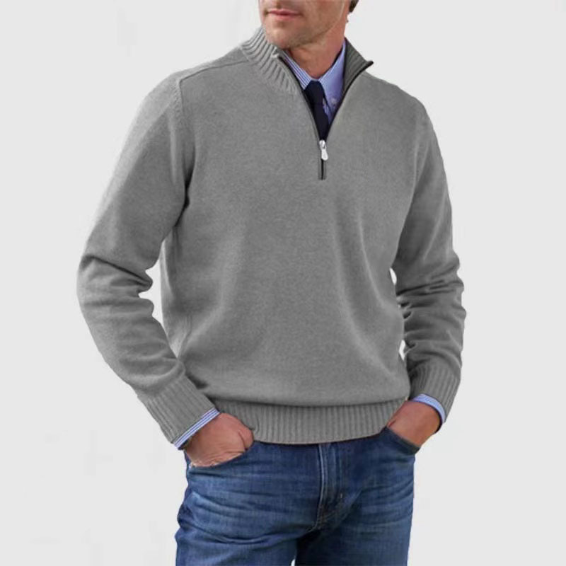 Classic Crew Neck Men's Long Sleeve Sweater - OutfitLondon