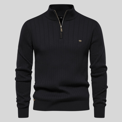 Men's Casual Zip Neck Pullover Sweater
