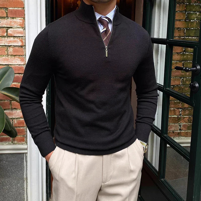 Stylish Mens Autumn Knit Pullover Sweater - OutfitLondon