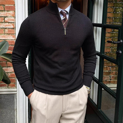 Stylish Mens Autumn Knit Pullover Sweater - OutfitLondon