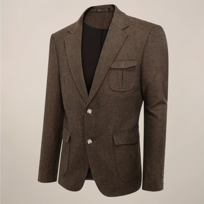 Classic Fit Tweed Blazer Jacket
