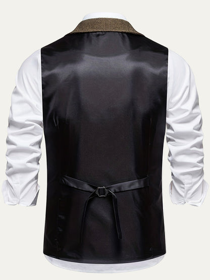 Classic Textured Waistcoat for Men