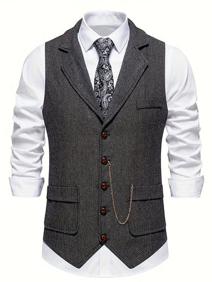 Slim Fit Patterned Vest Waistcoat