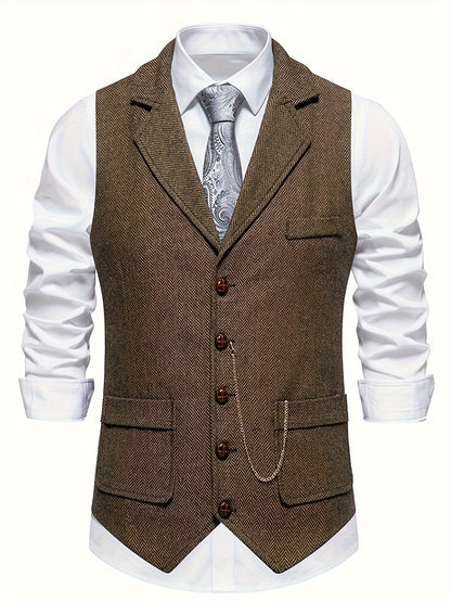 Slim Fit Patterned Vest Waistcoat