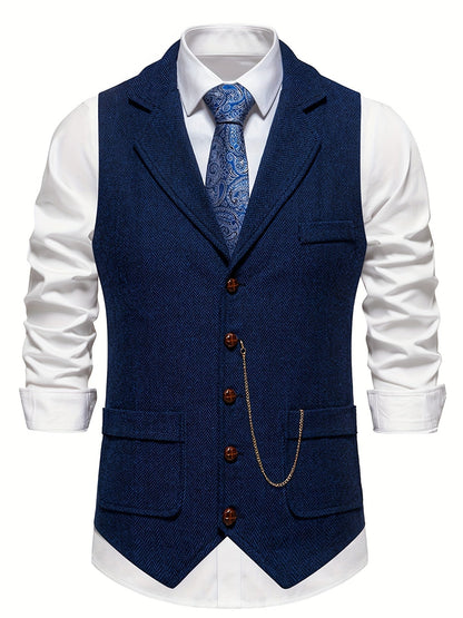 Slim Fit Patterned Vest Waistcoat