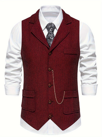 Slim Fit Patterned Vest Waistcoat