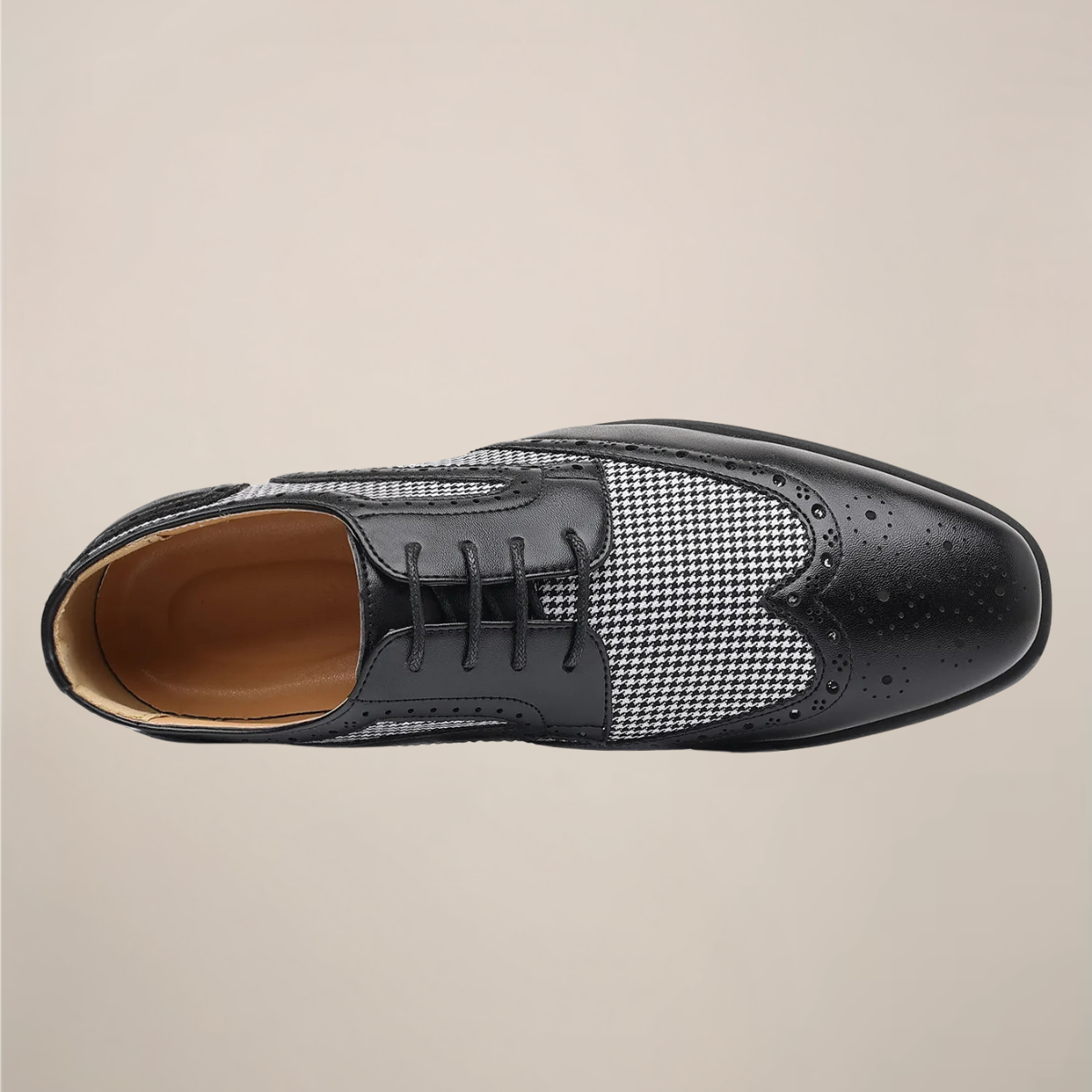 Men's Classic Pattern Oxford Shoes - Traditional Brogue Style