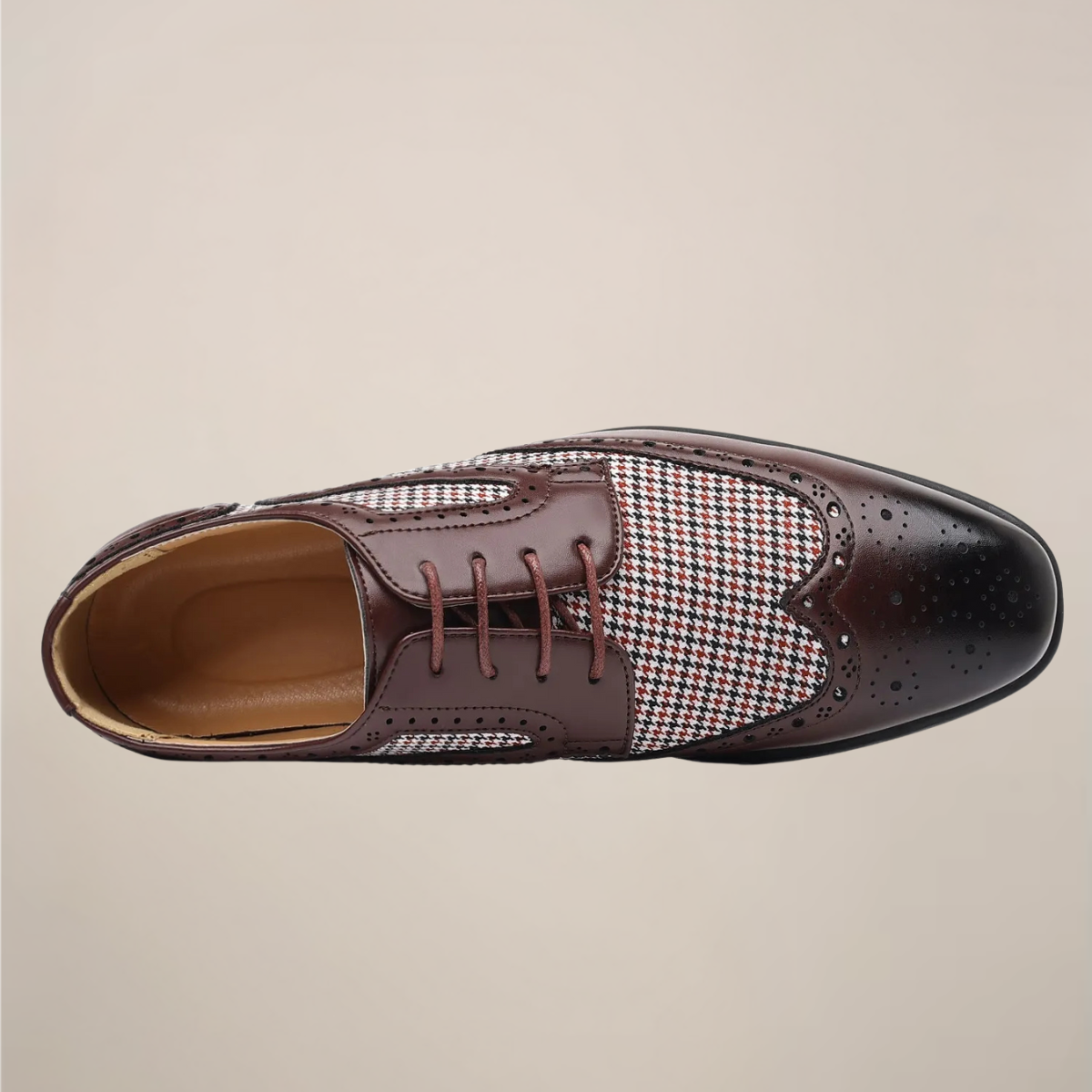 Men's Classic Pattern Oxford Shoes - Traditional Brogue Style