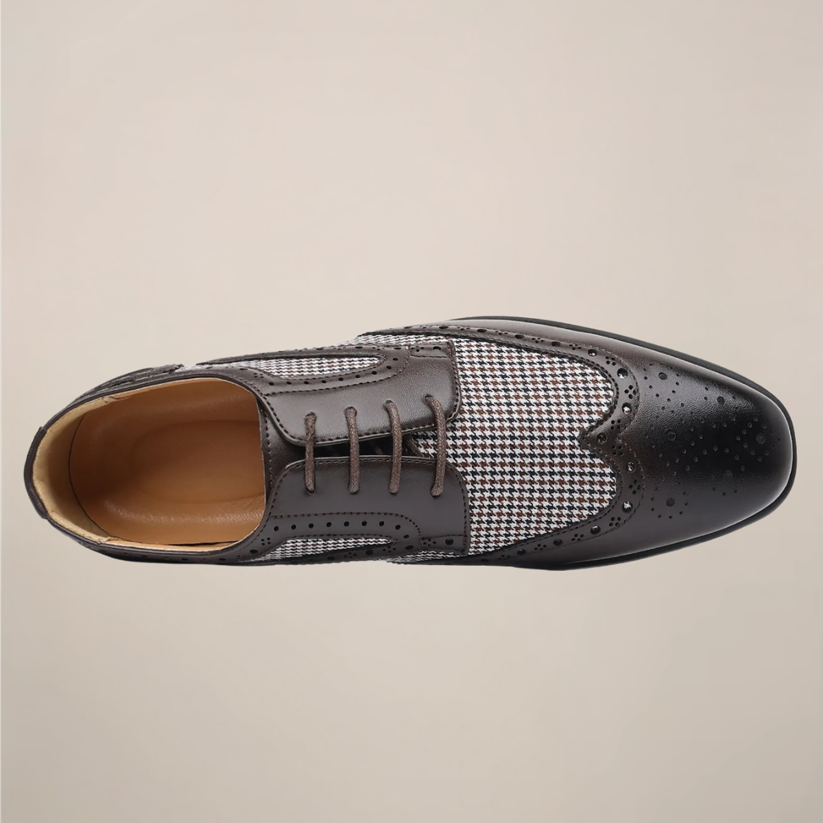 Men's Classic Pattern Oxford Shoes - Traditional Brogue Style