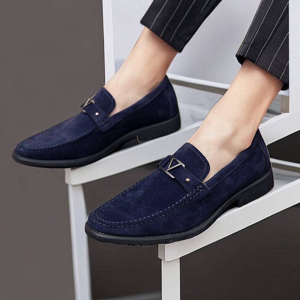 Luxury Suede Slip On Dress Shoes