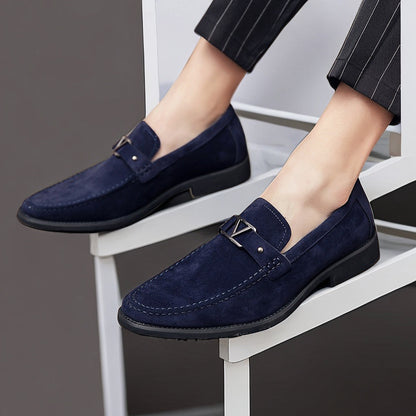 Luxury Suede Slip On Dress Shoes