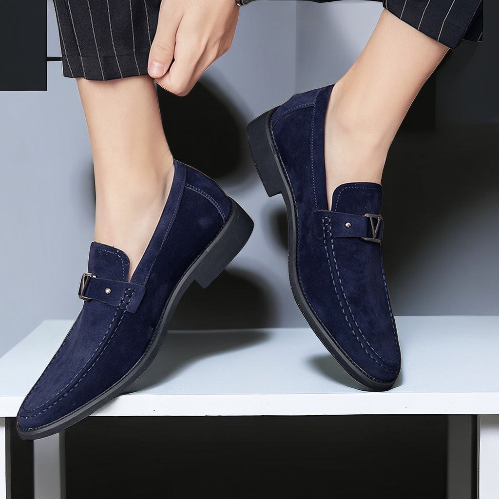 Luxury Suede Slip On Dress Shoes