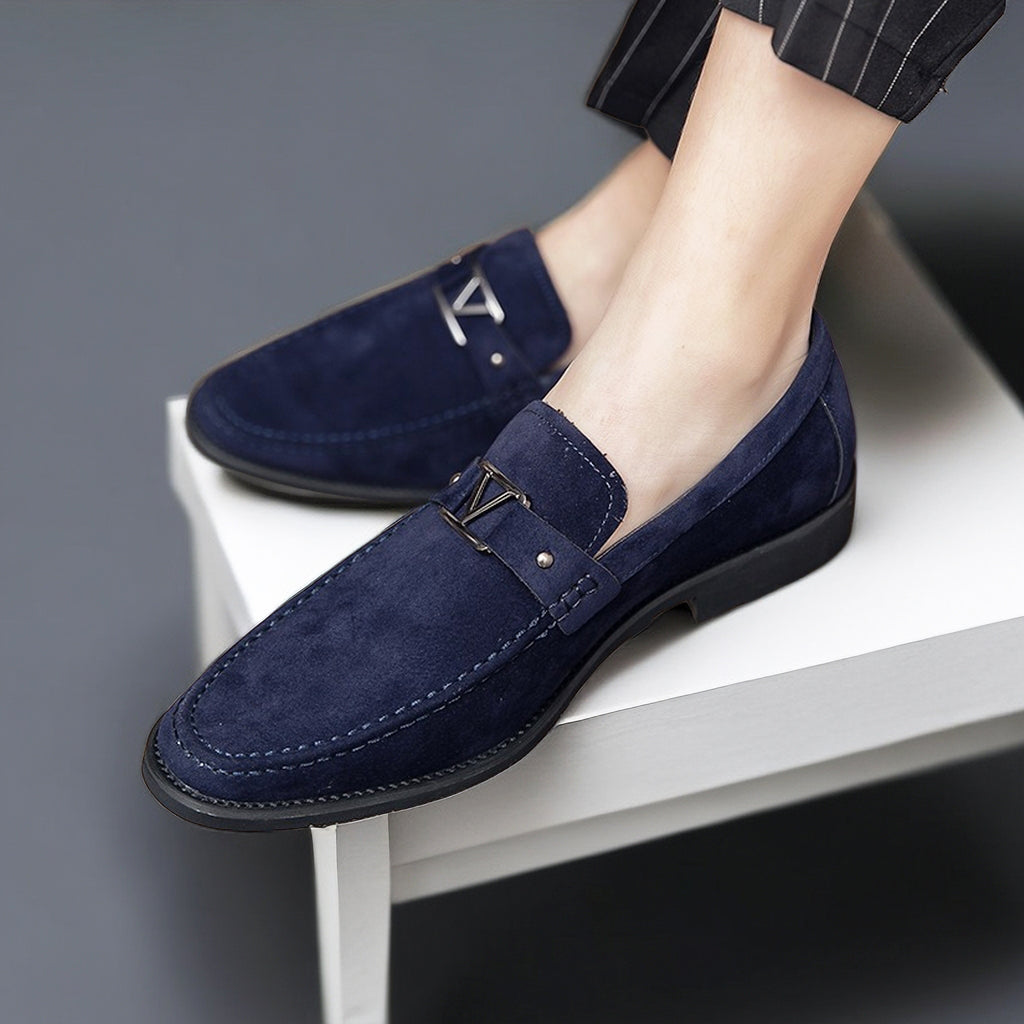 Luxury Suede Slip On Dress Shoes