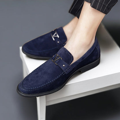 Luxury Suede Slip On Dress Shoes