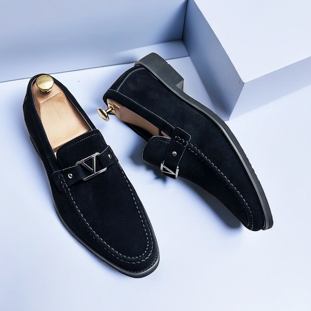 Luxury Suede Slip On Dress Shoes - OutfitLondon