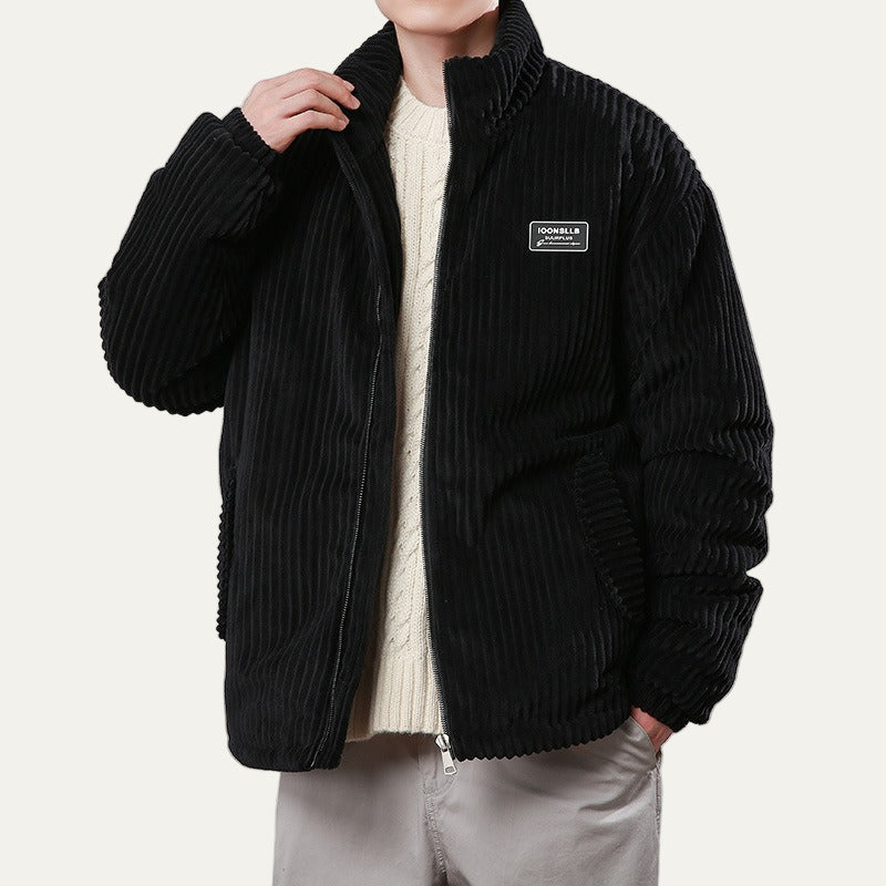 Men's Quilted Padded Bomber Coat