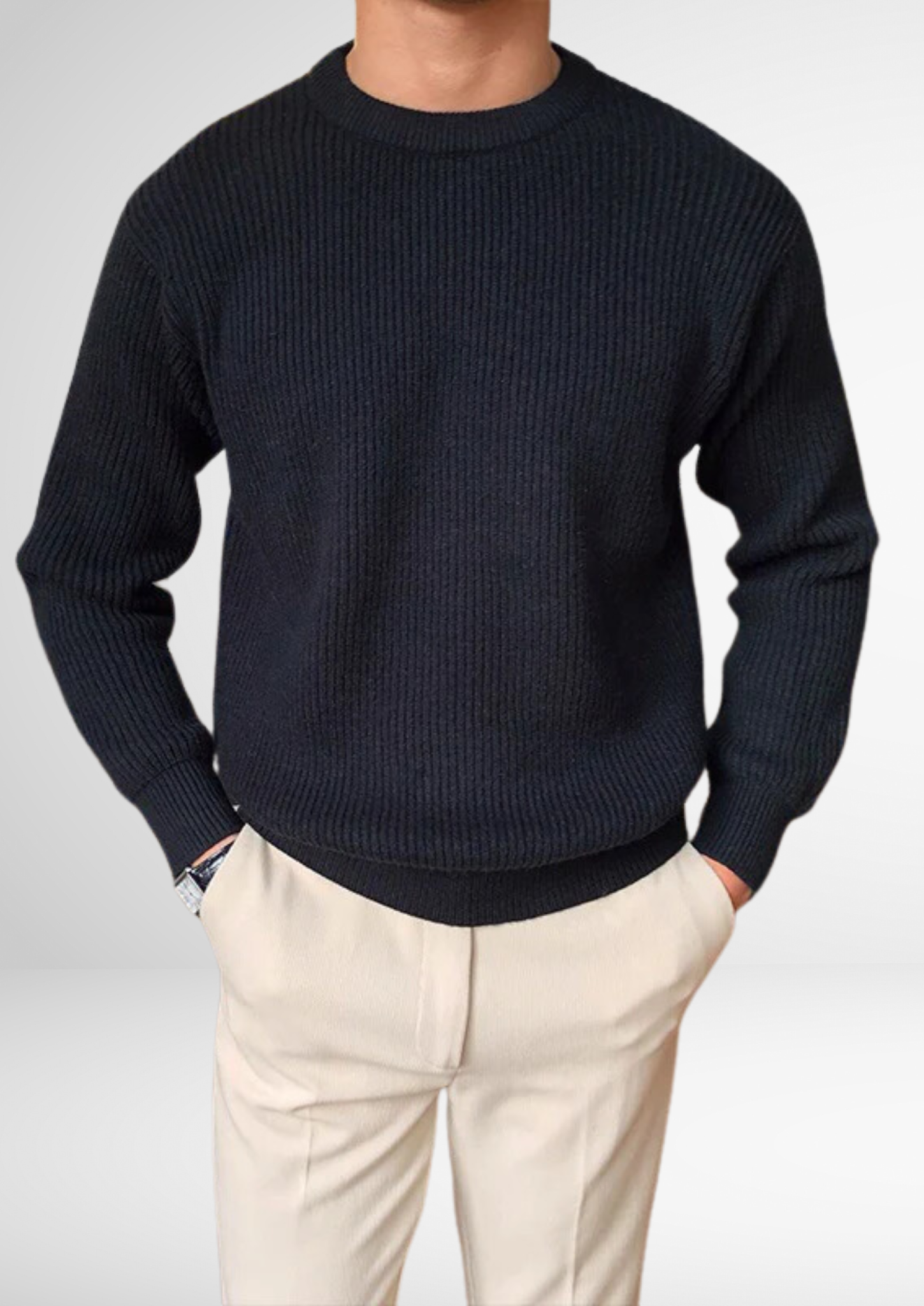 Classic Fit Men's Crew Neck Sweater - OutfitLondon