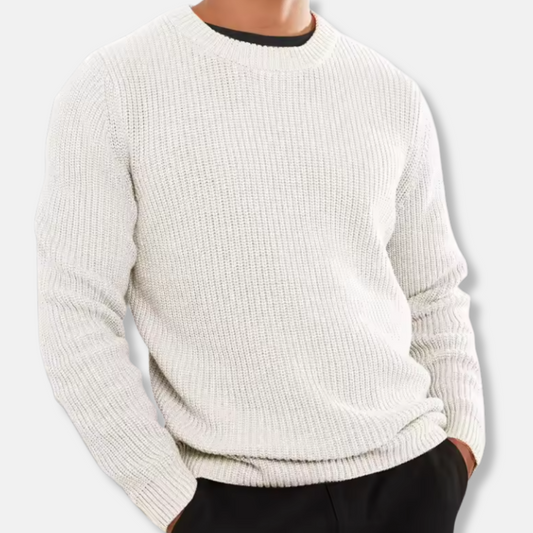 Classic Crew Neck Soft Wool Sweater - OutfitLondon