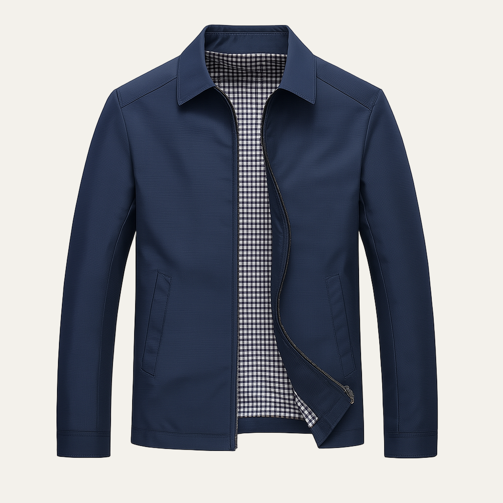 Men's Vintage Water Resistant Jacket with Plaid Lining