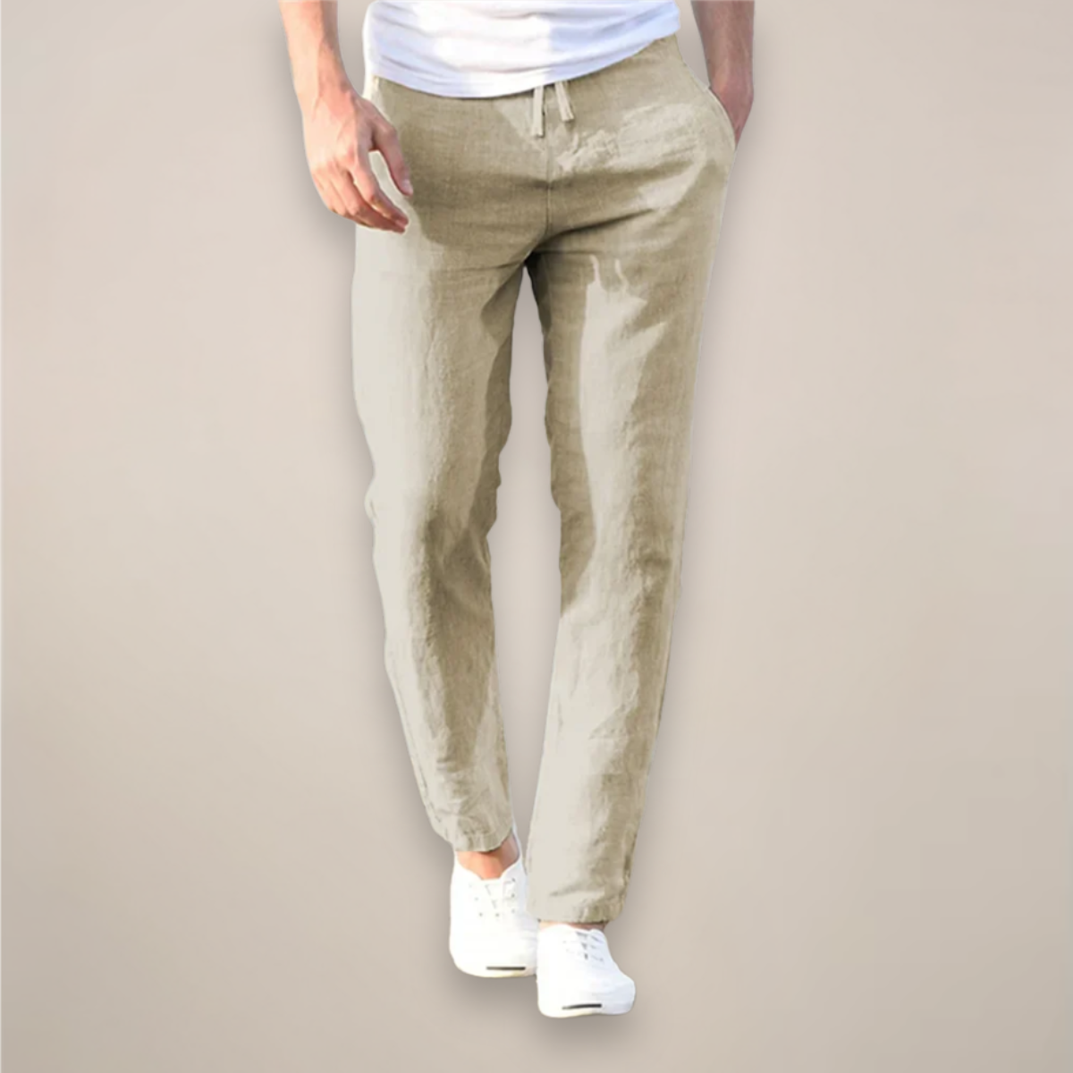 Men's Comfortable Linen Pants – Lightweight Summer Trousers