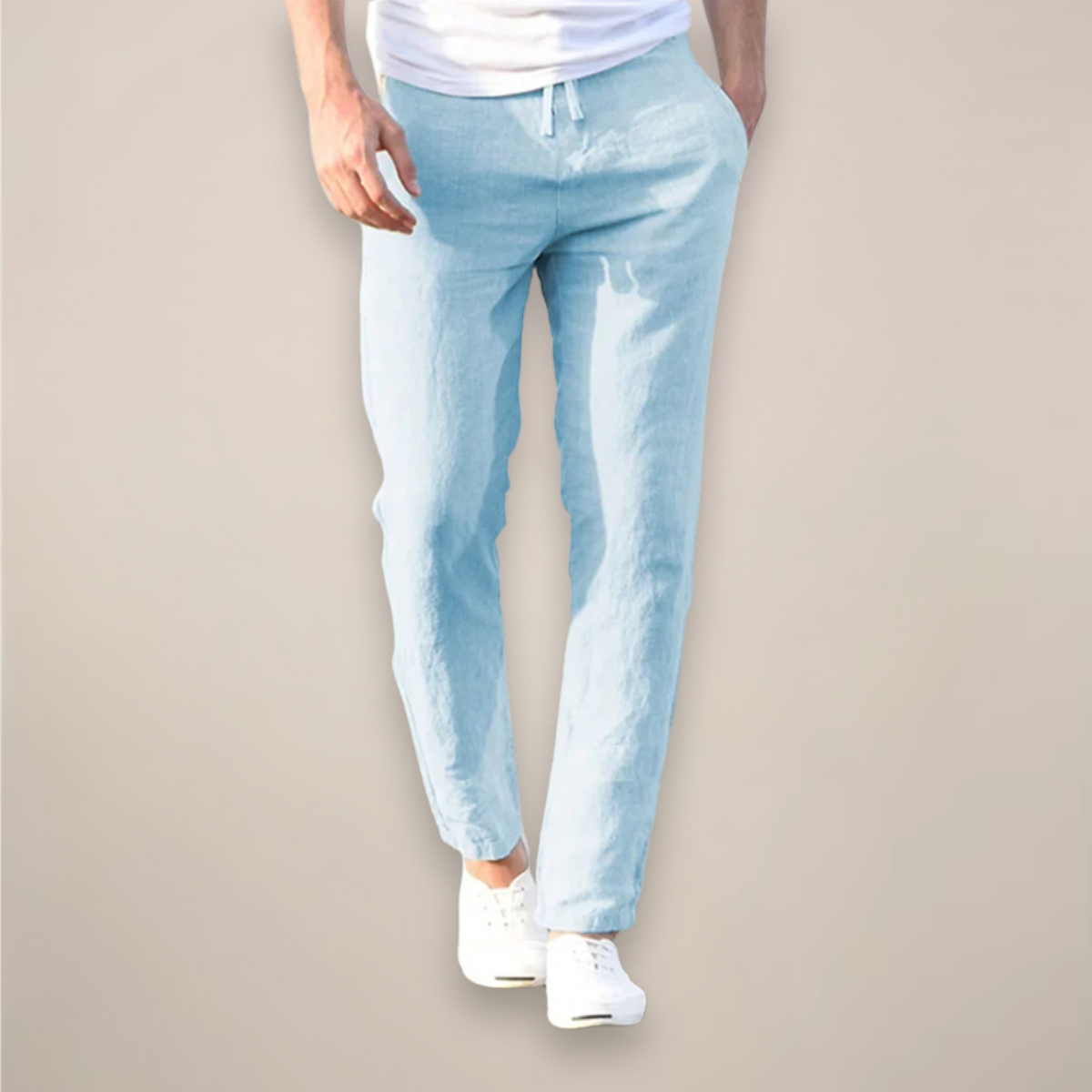 Men's Comfortable Linen Pants – Lightweight Summer Trousers