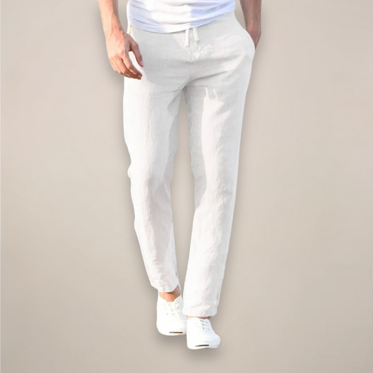Men's Comfortable Linen Pants – Lightweight Summer Trousers - OutfitLondon
