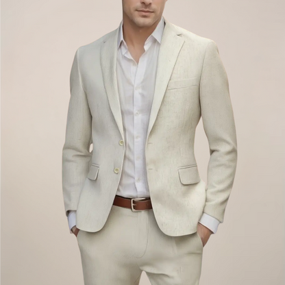 Breathable Linen Suit – Classic Two-Piece Summer Jacket Set