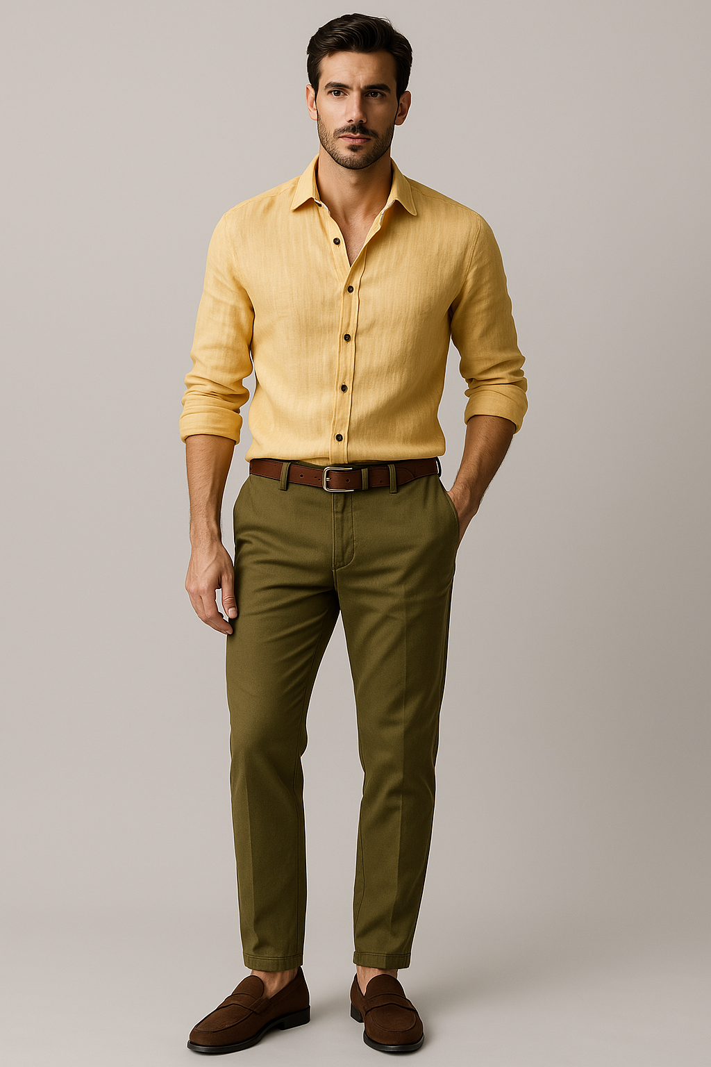 Classic Cotton Casual Button Down Shirt - OutfitLondon