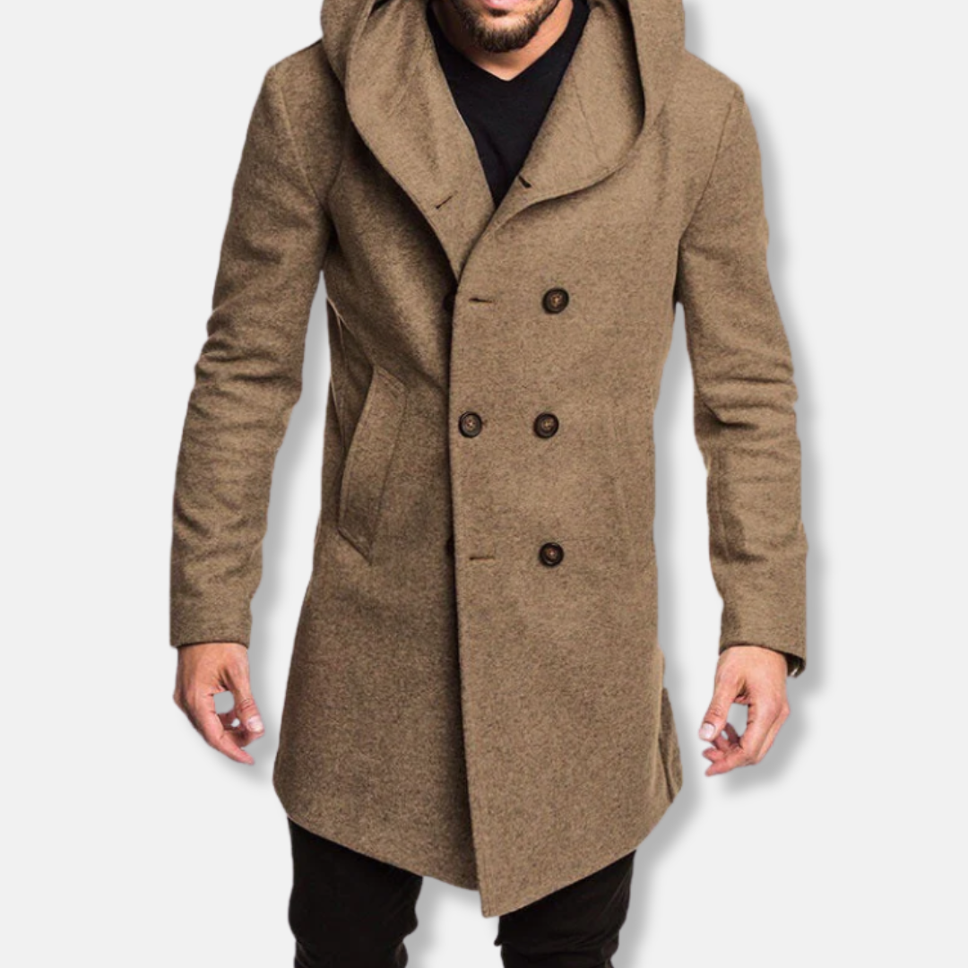 Classic Fit Wool Trench Coat for Men - OutfitLondon