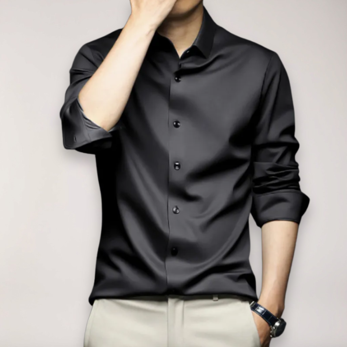 Men's Long Sleeve Shirt - Simple Stylish Button Down