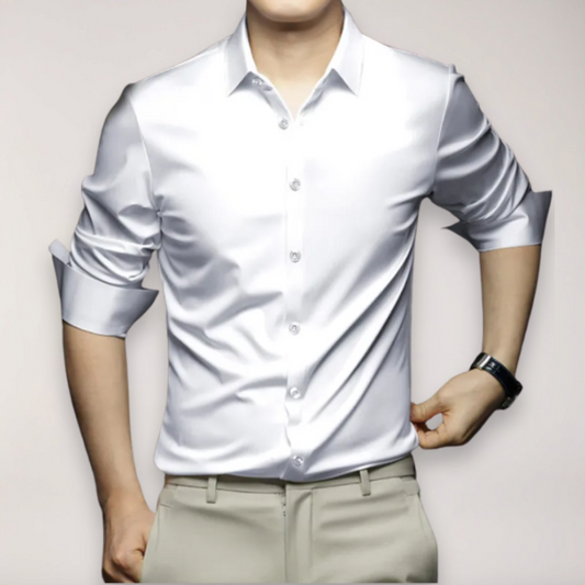 Men's Long Sleeve Shirt - Simple Stylish Button Down - OutfitLondon