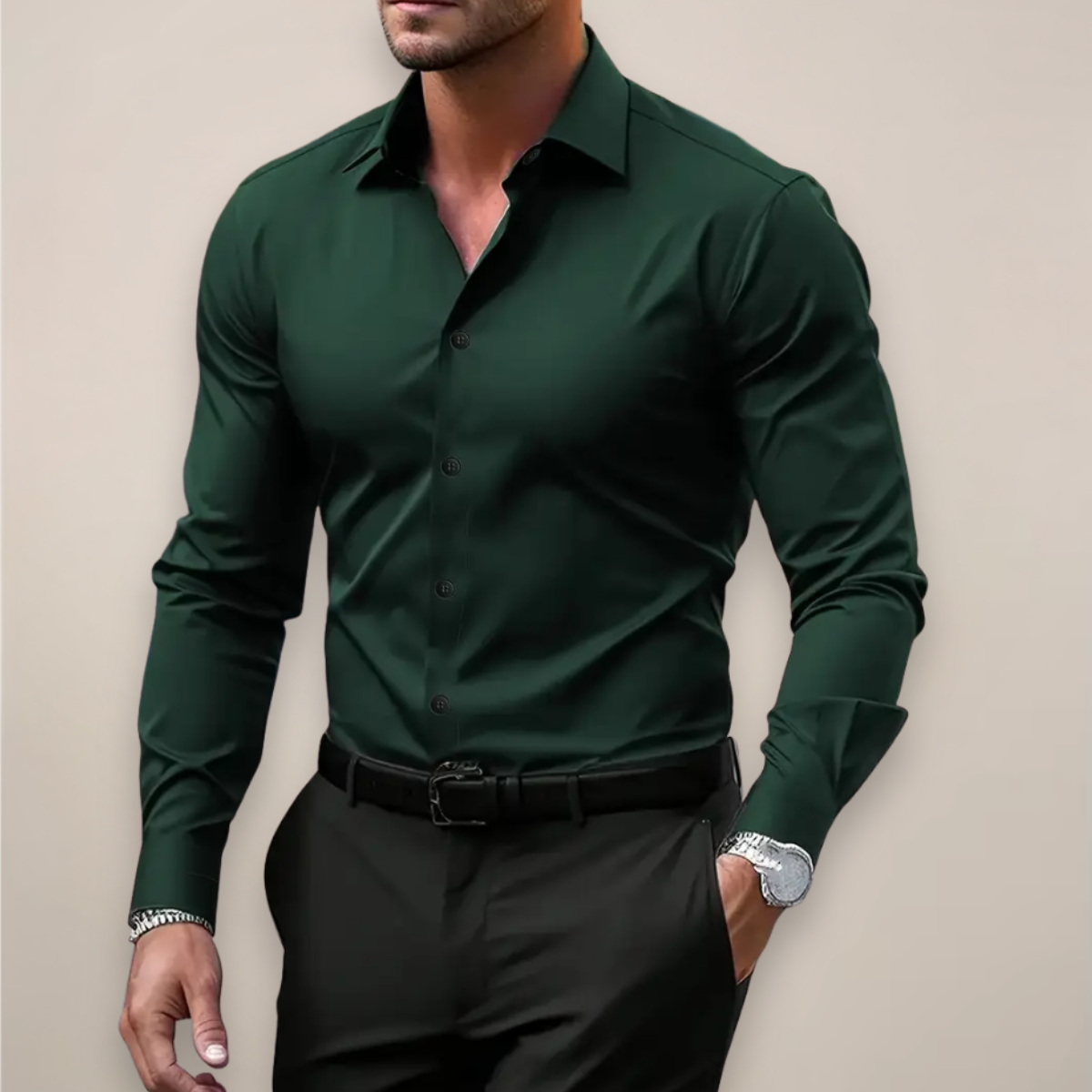 Men's Classic Fit Casual Button Shirt