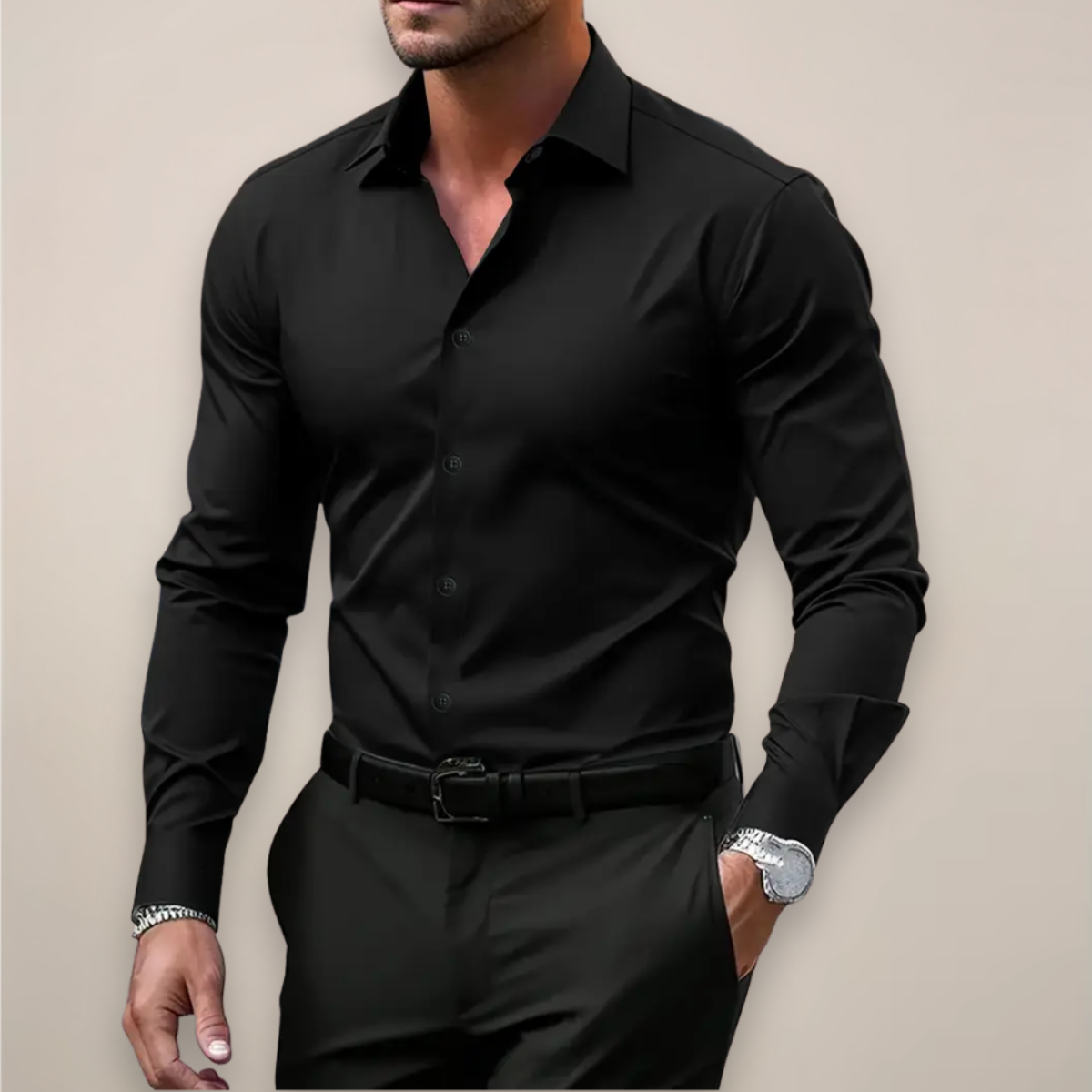 Men's Classic Fit Casual Button Shirt