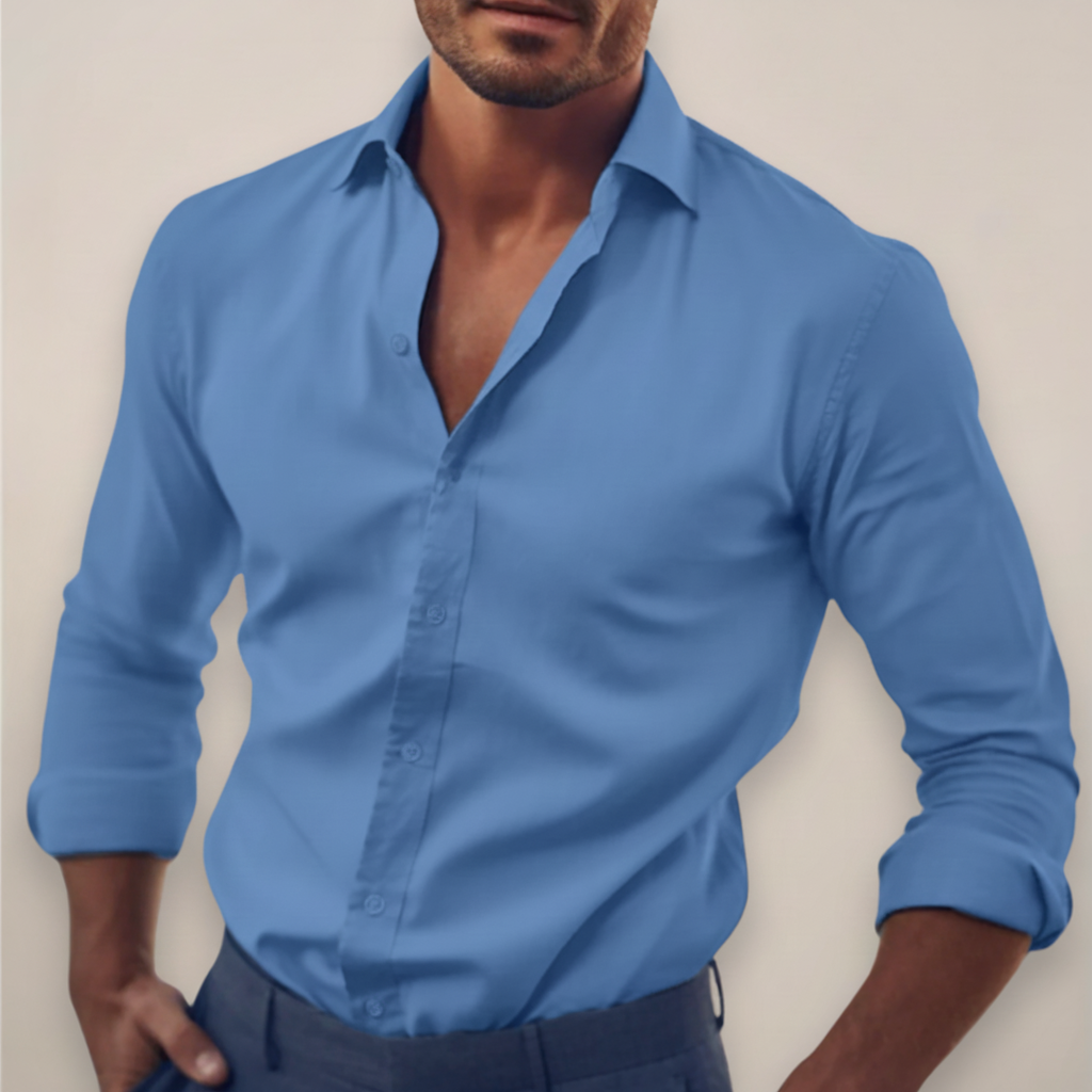 Stylish Men's Button Down Long Sleeve Shirt