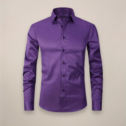 Slim Fit Men's Long Sleeve Dress Shirt