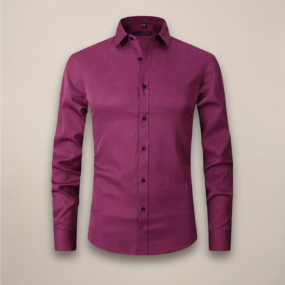Slim Fit Men's Long Sleeve Dress Shirt