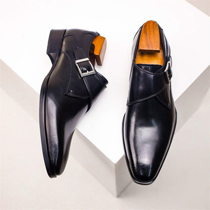 Men's Leather Monk Strap Formal Shoes
