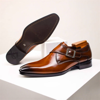 Men's Leather Monk Strap Formal Shoes